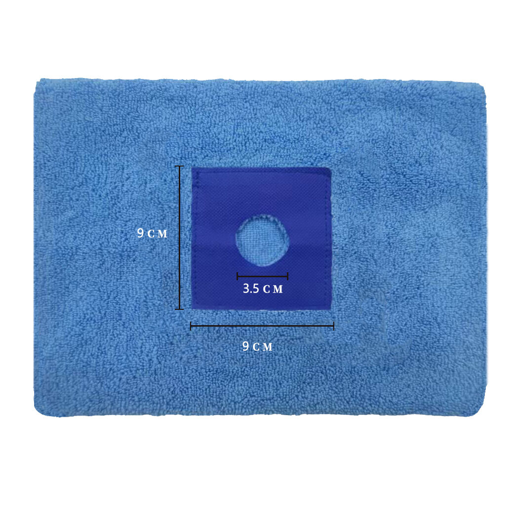 Close-up of a mop refill securely attached to a mop plate