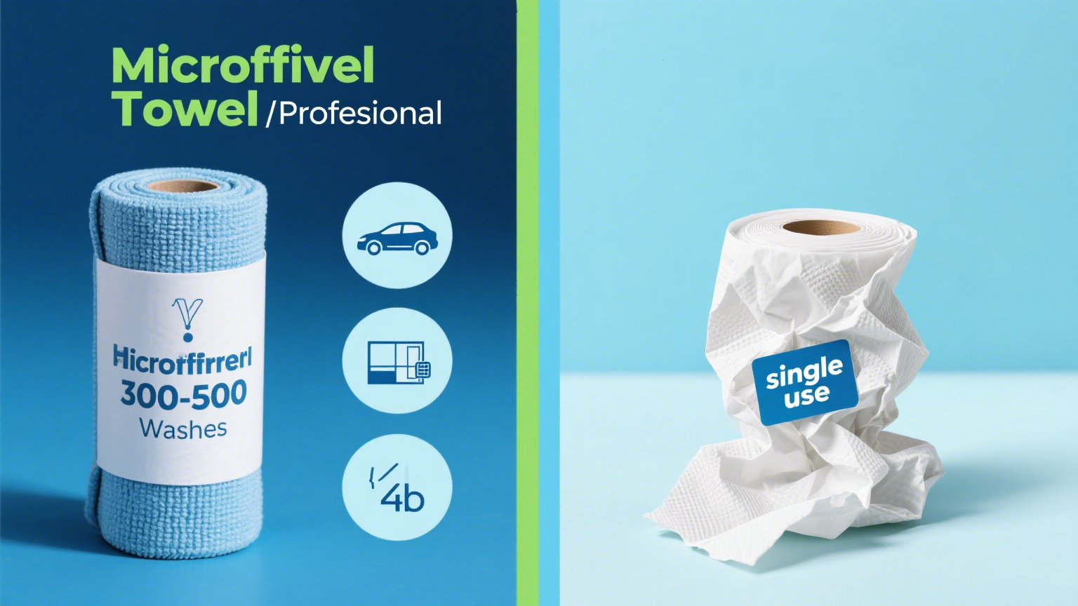 professional cleaner using microfiber