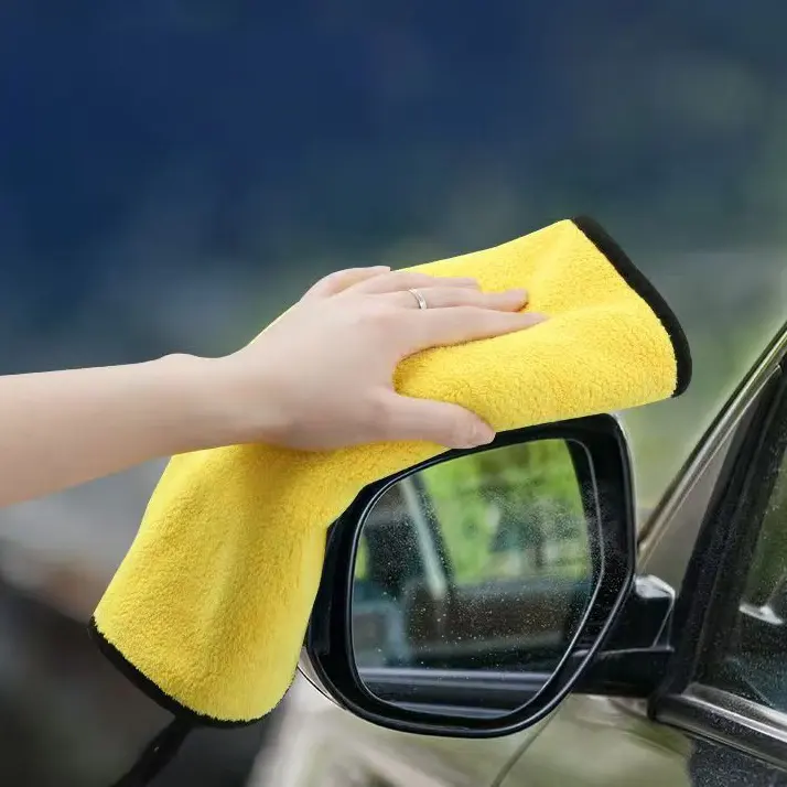 a dual-pile microfiber towel for waxing a car