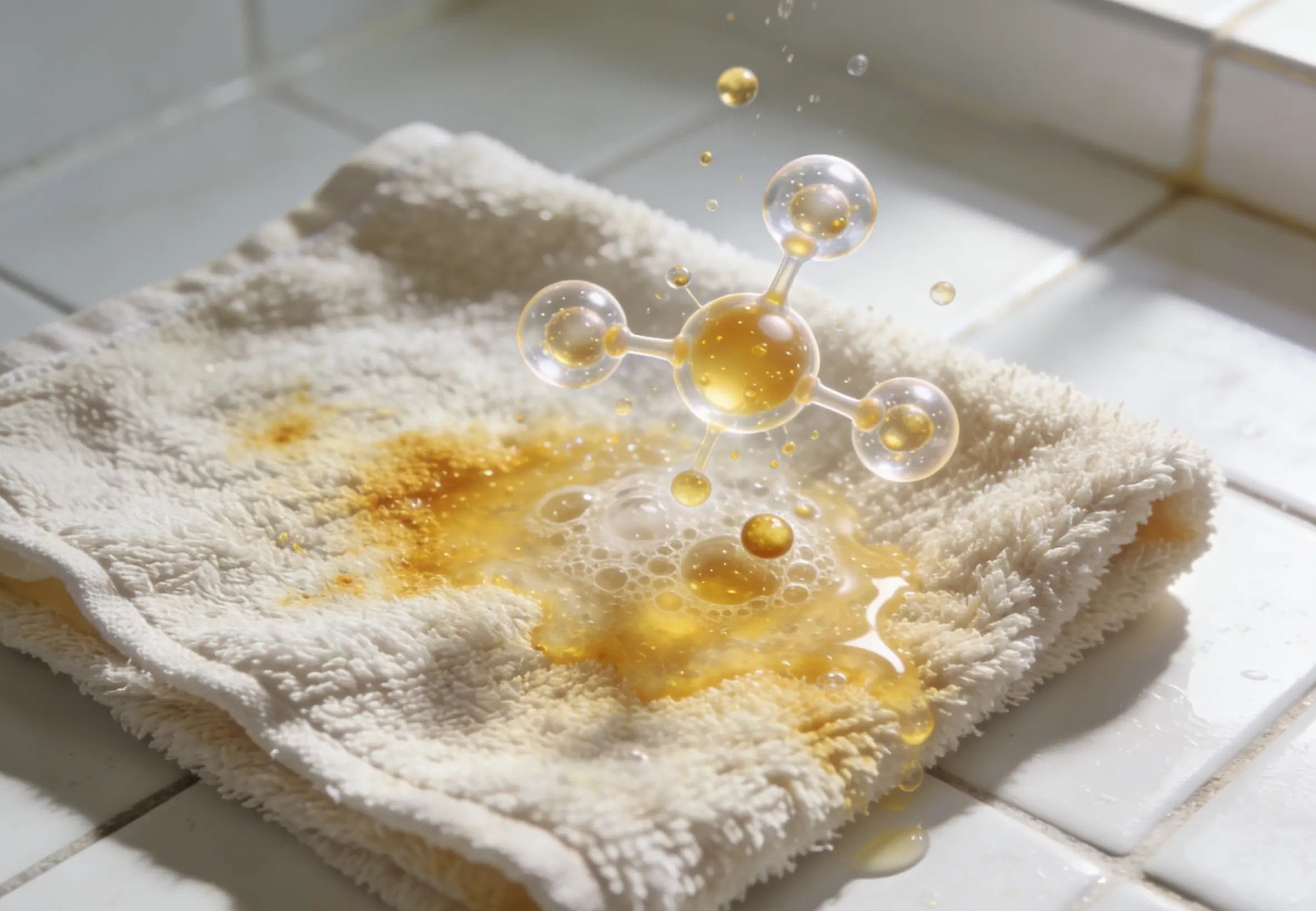Close-up of a microfiber cloth being cleaned