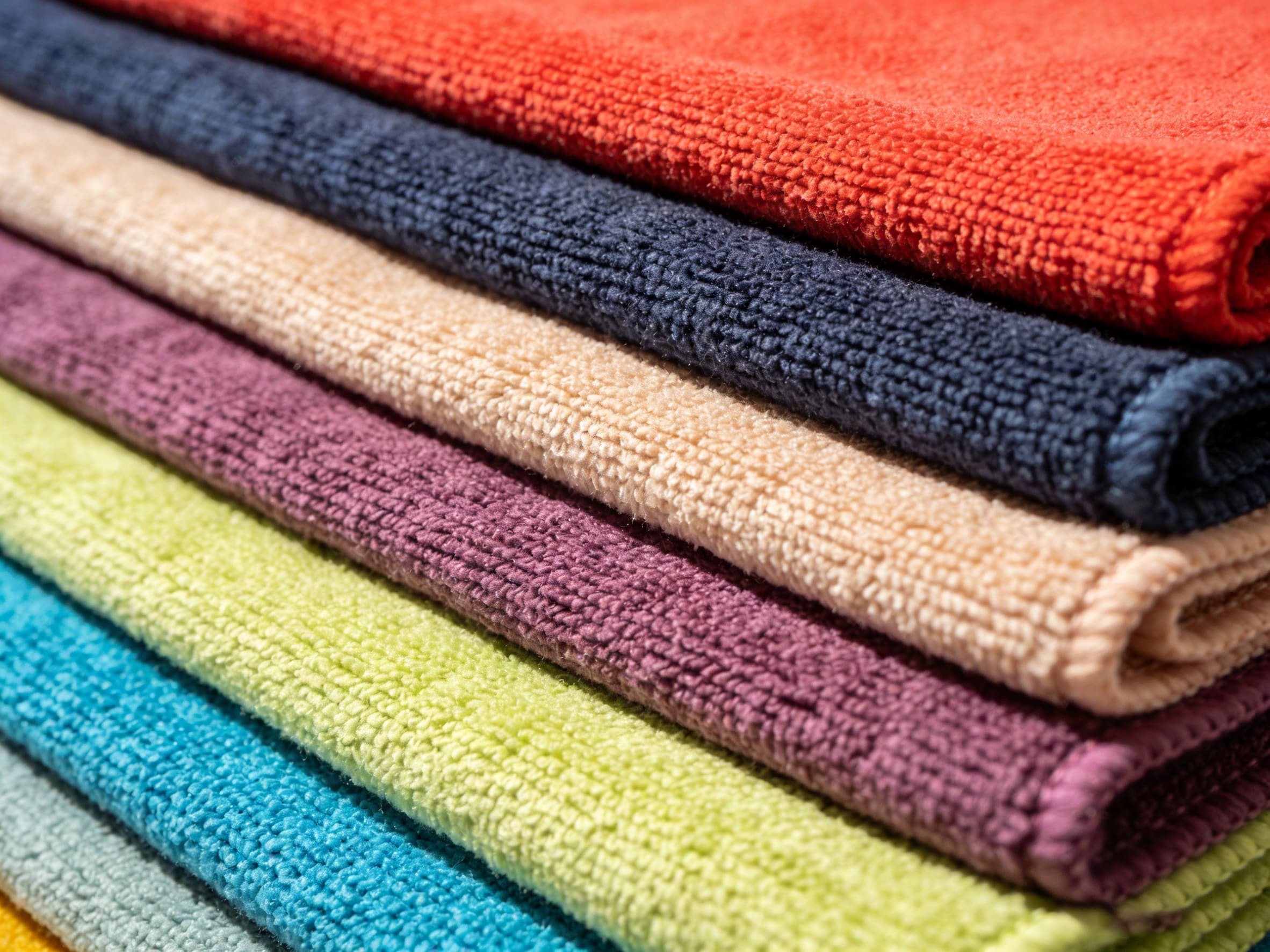 Colorful Microfiber Cloths a stack of colorful microfiber cloths