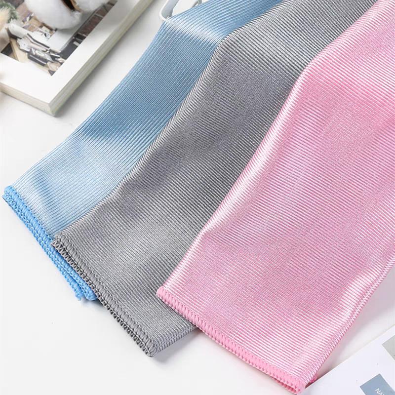 A stack of different microfiber towels for car cleaning