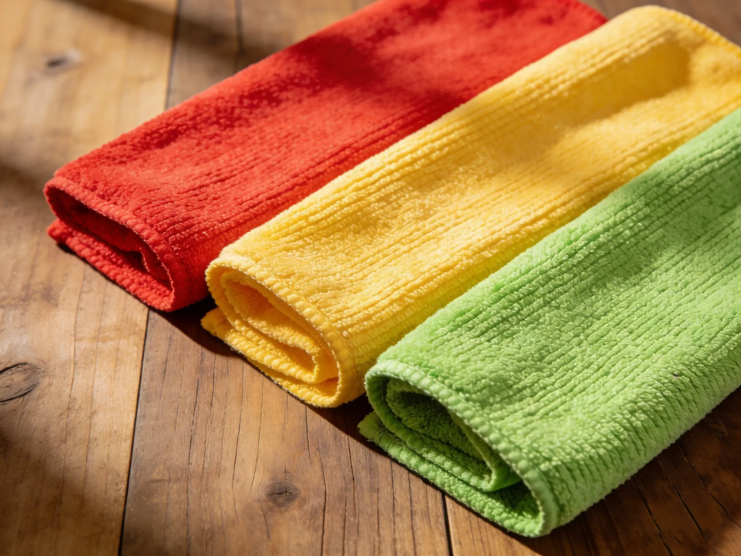 a collection of colorful microfiber towels for different uses