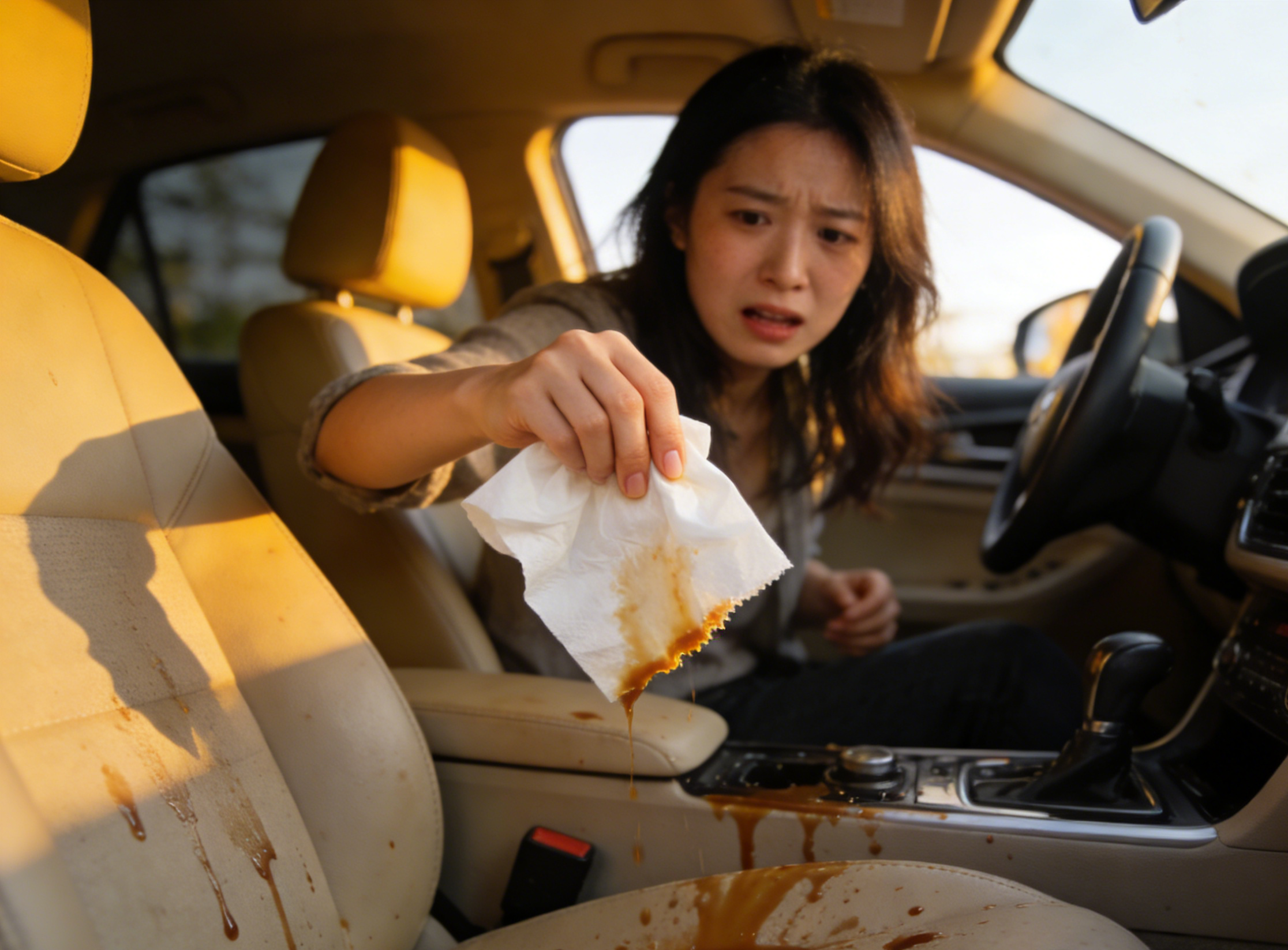 Tear-Away Microfiber Towel Roll A roll of tear-away microfiber towels in a car's glove box