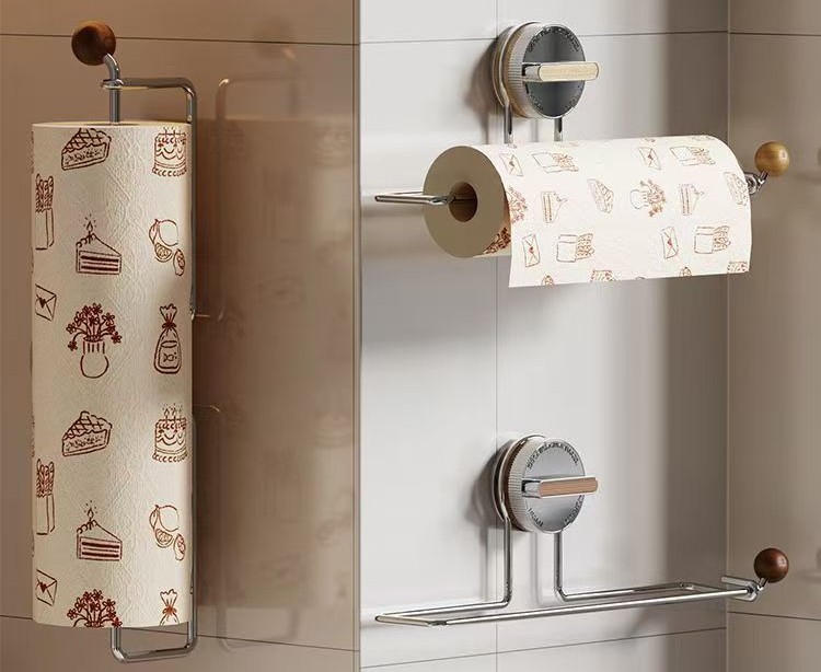 A branded holder for microfiber cloth rolls
