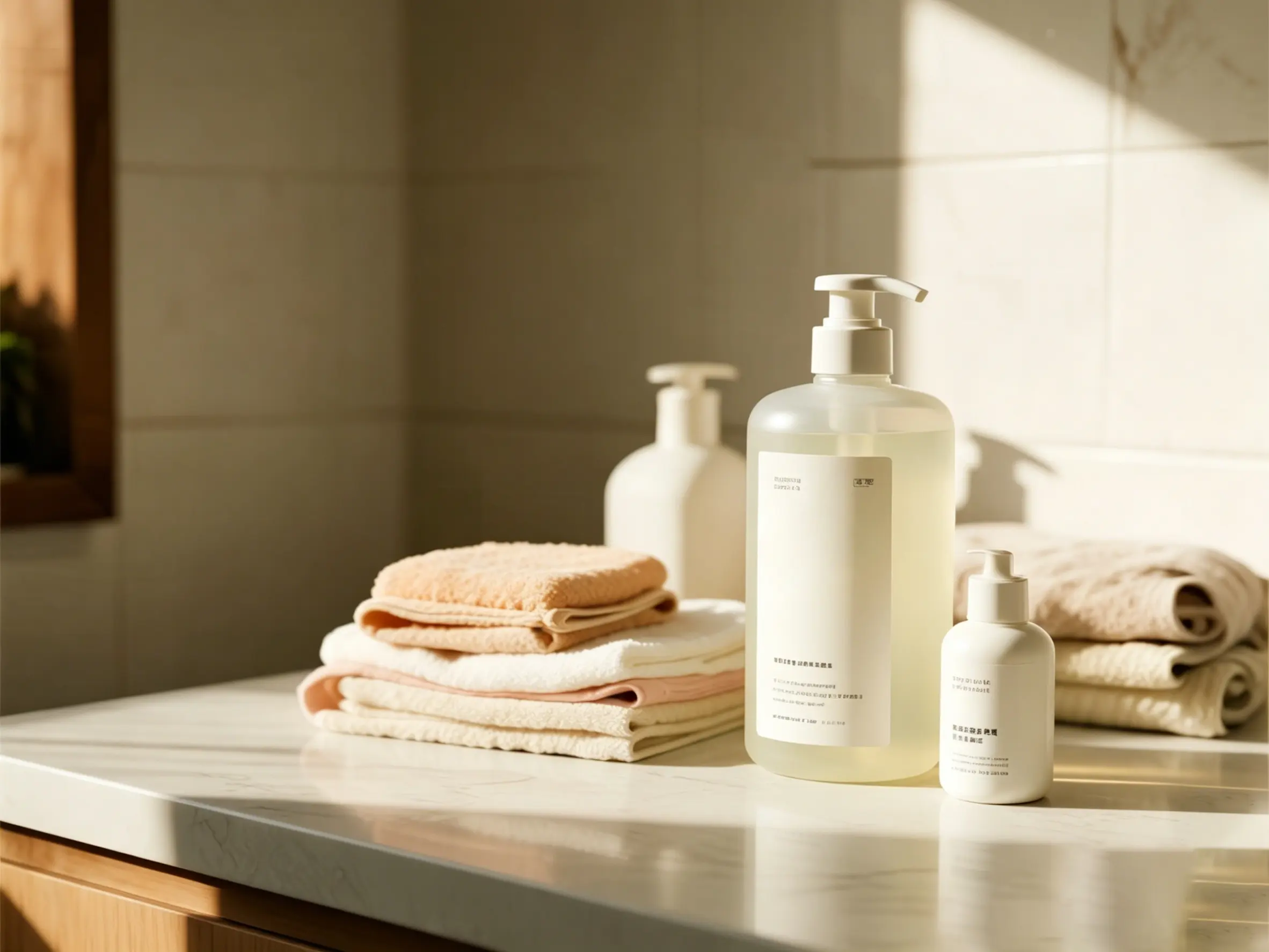 bottles of detergent and fabric softener