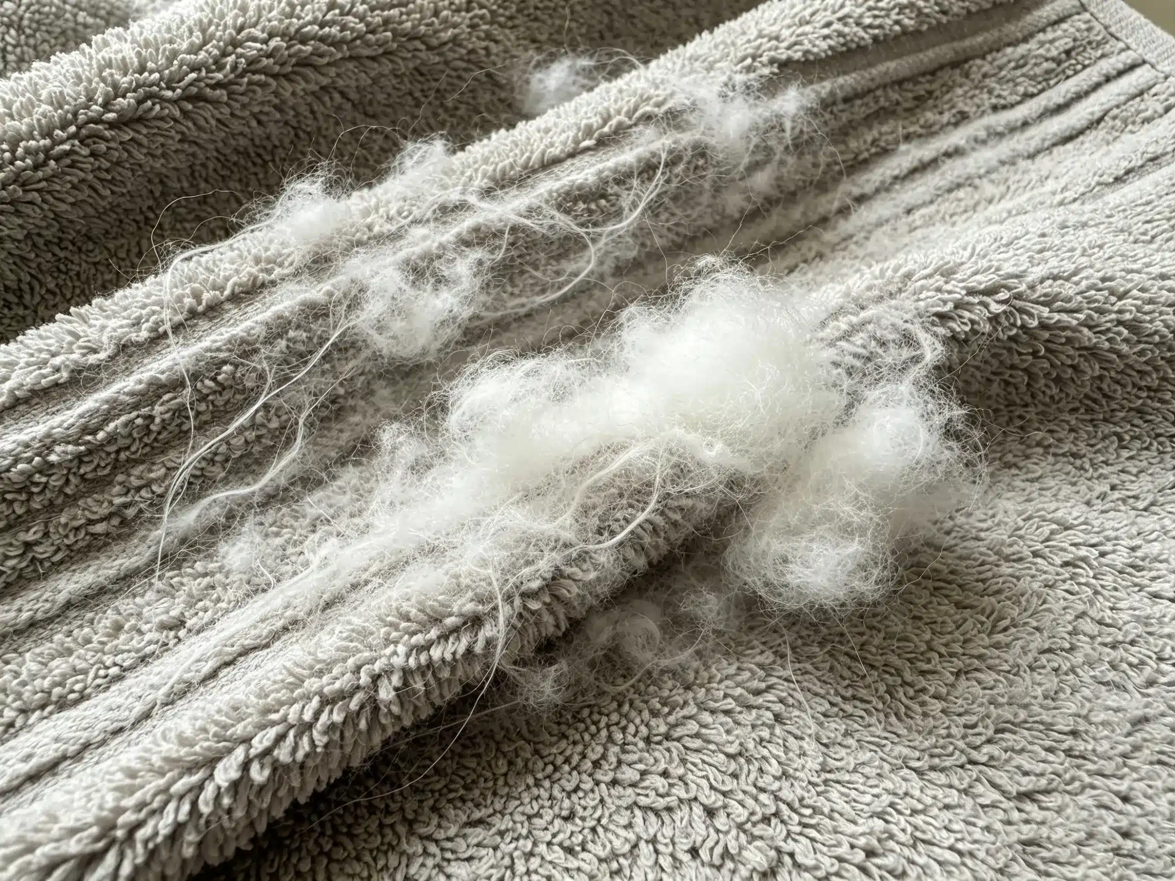 Microfiber towel separated from cotton towels