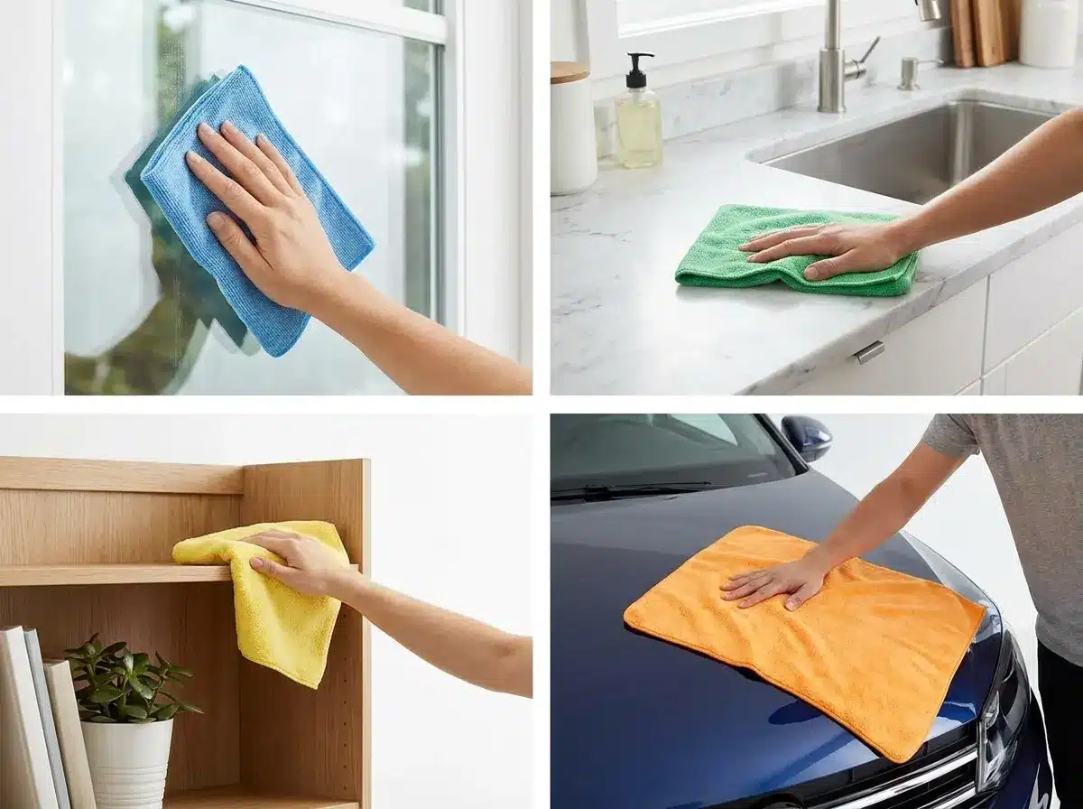 Microfiber as a Universal Cleaning Tool a versatile set of microfiber cloths for different tasks