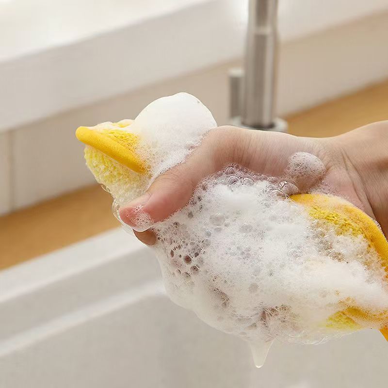 High-Quality Microfiber Sponge Close-up of a high-quality microfiber sponge texture