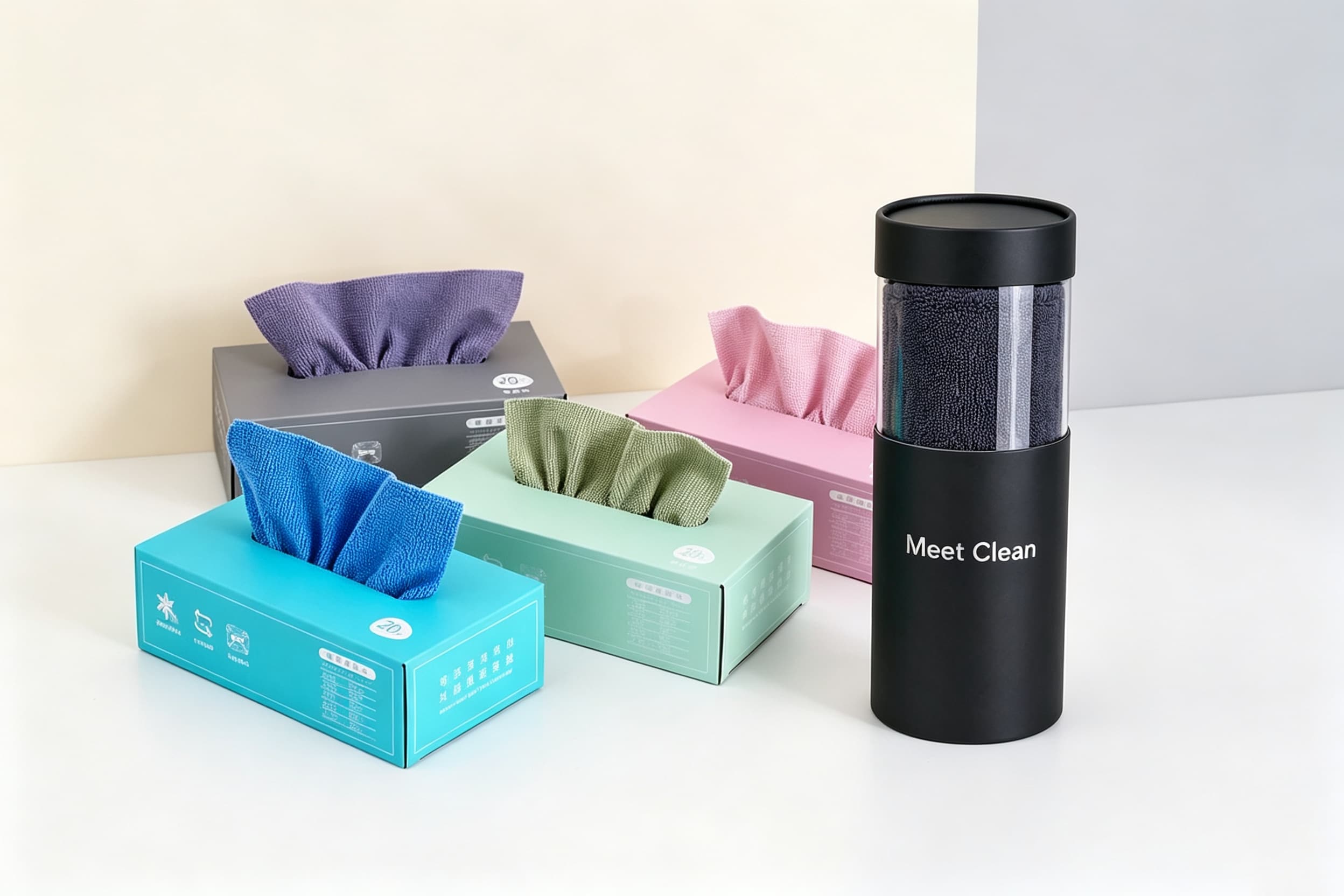 Premium packaging for microfiber car care kits
