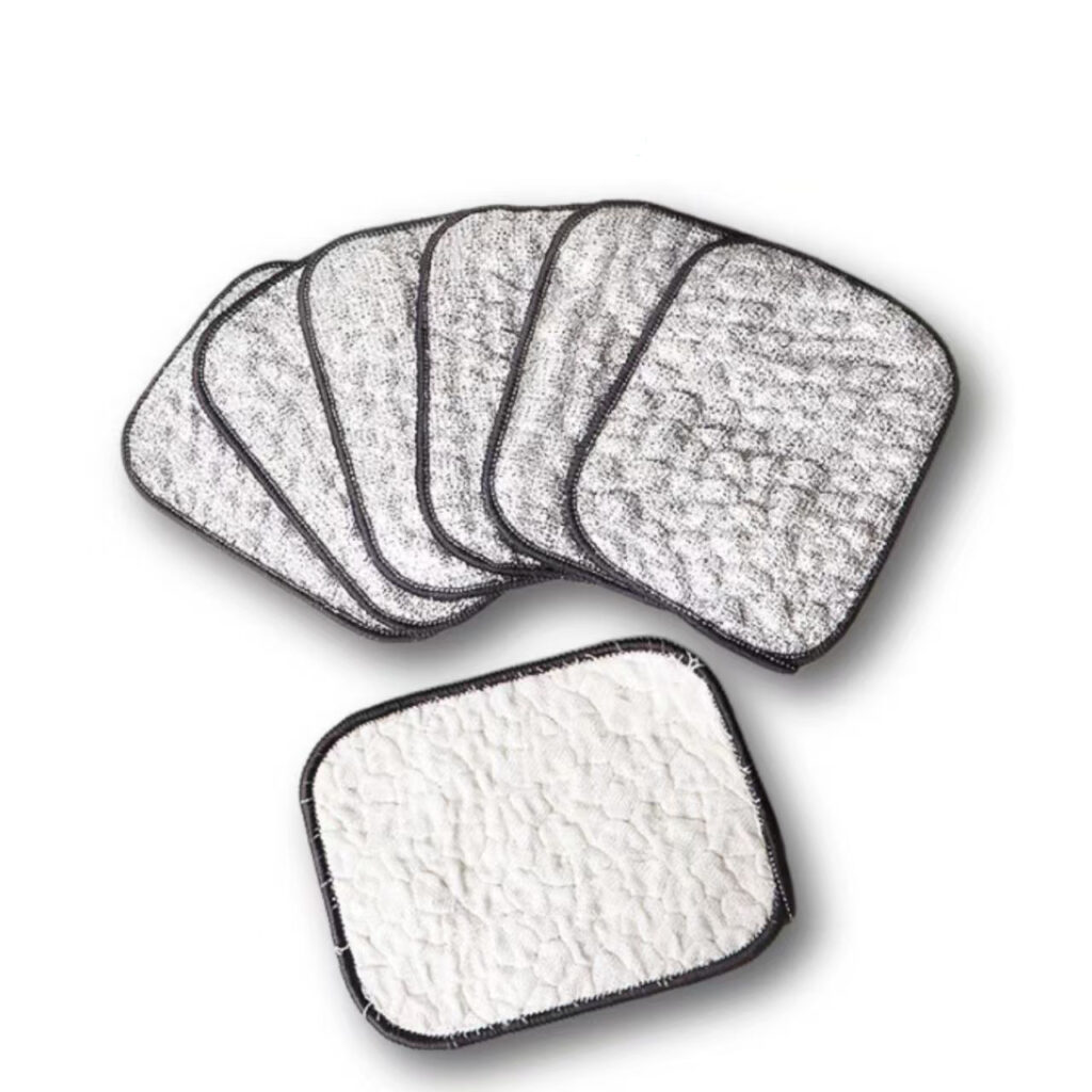 Rounded corner seersucker dishcloth