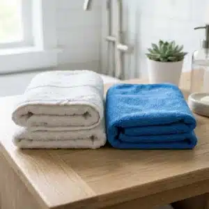 cotton and microfiber towels